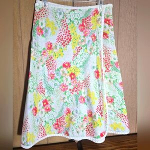 1960s Floral Reversible Wrap Skirt